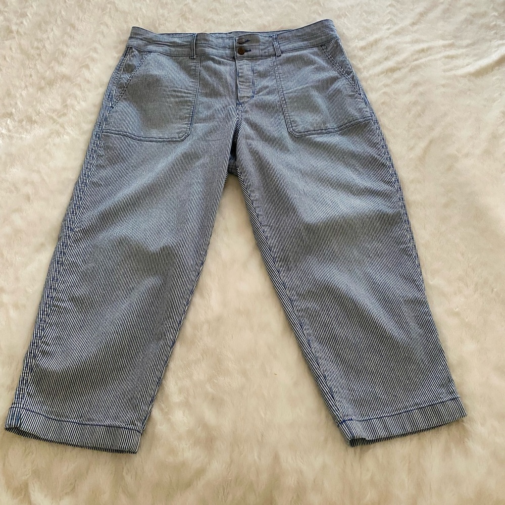 Bandolino Blue & White striped cargo pants